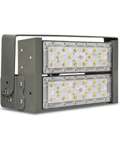 Đèn LED pha P01 (Khung xám) Module SMD 5050 Mẫu B - Công suất 100W