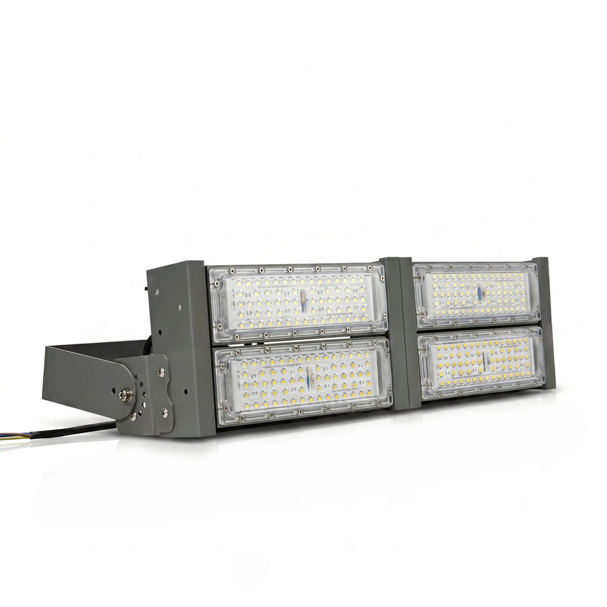 Đèn LED pha P01 (Khung xám) Lắp ngang Module SMD 3030 Mẫu B - Công suất 200W