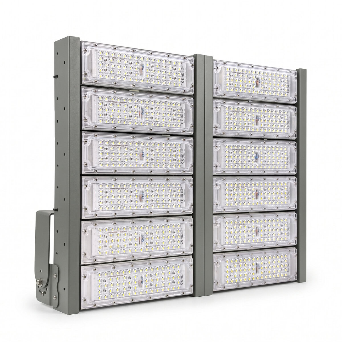 Đèn LED pha P01 (Khung xám) Module SMD 3030 Mẫu A - Công suất 600W