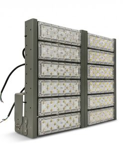 Đèn LED pha P01 (Khung xám) Module SMD 5050 Mẫu B - Công suất 600W