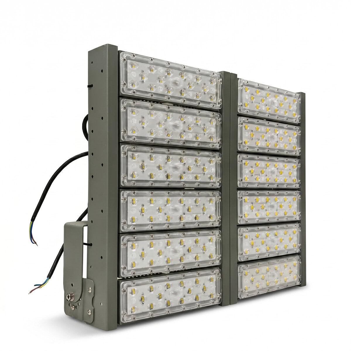 Đèn LED pha P01 (Khung xám) Module SMD 5050 Mẫu B - Công suất 600W