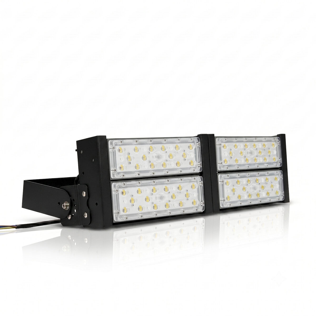 Đèn LED pha P03 (Khung đen) Lắp ngang Module SMD 5050 Mẫu B - Công suất 200W
