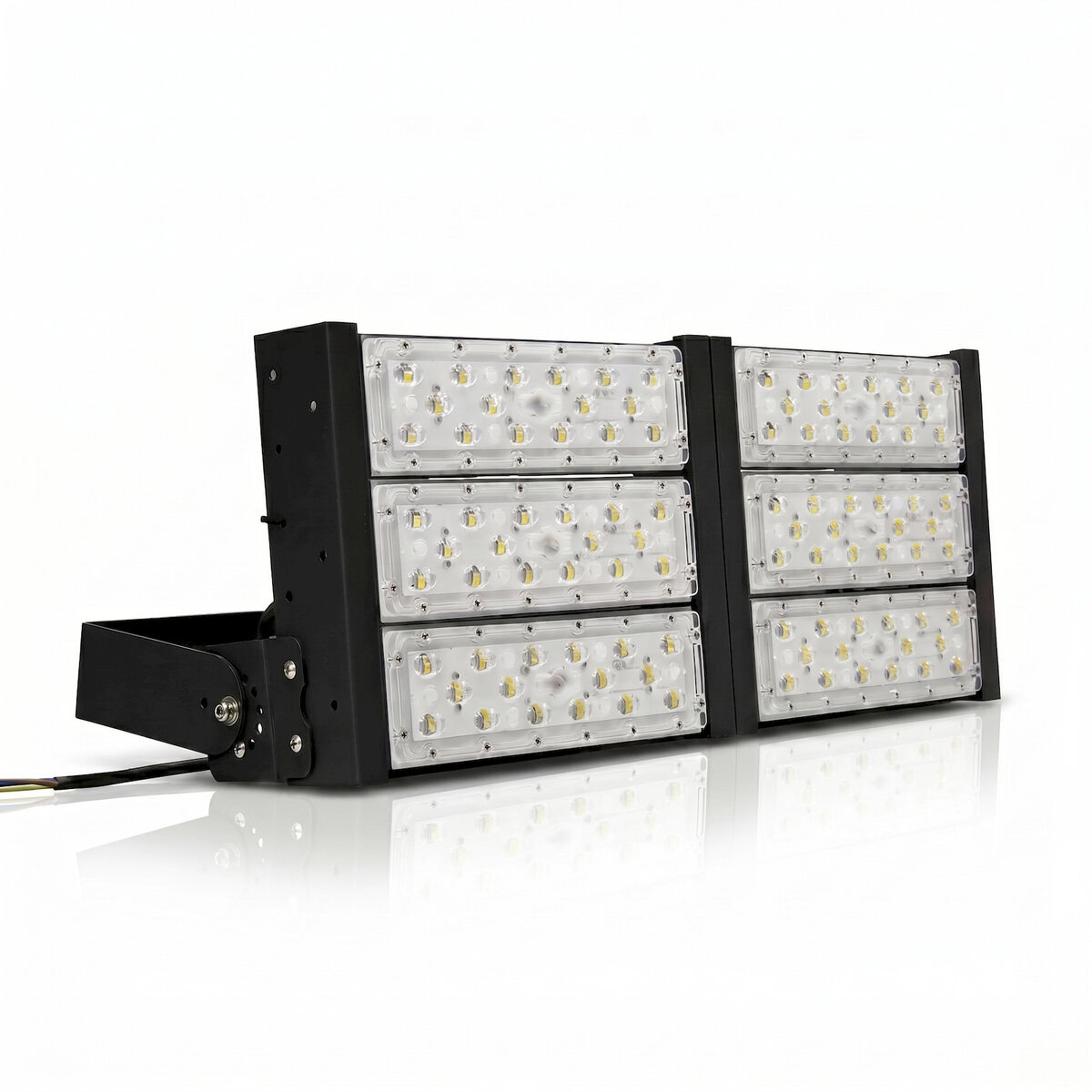 Đèn LED pha P03 (Khung đen) Lắp ngang Module SMD 5050 Mẫu A - Công suất 300W